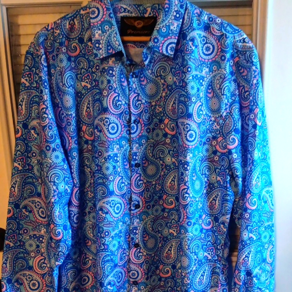 Premiere Paisley Blue Men's Shirt